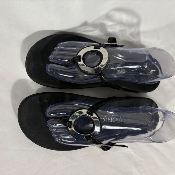 Vionic Orthoheel Technology Women's Orchid Black Flip Flops Thong Sandals - Picture 2 of 15